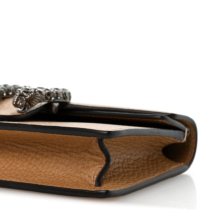 Dollar Calfskin Crystal Super Mini Dionysus Shoulder Bag Natural Tan Black Diamond