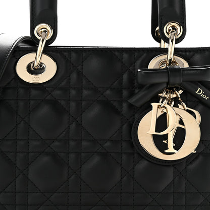 Lambskin Cannage Small Lady Dior Black