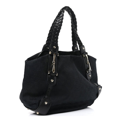 Guccissima Medium Pelham Shoulder Bag Black