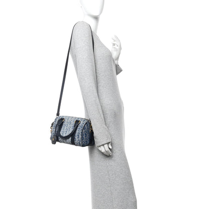 Denim Oblique Groove 20 Bag Blue