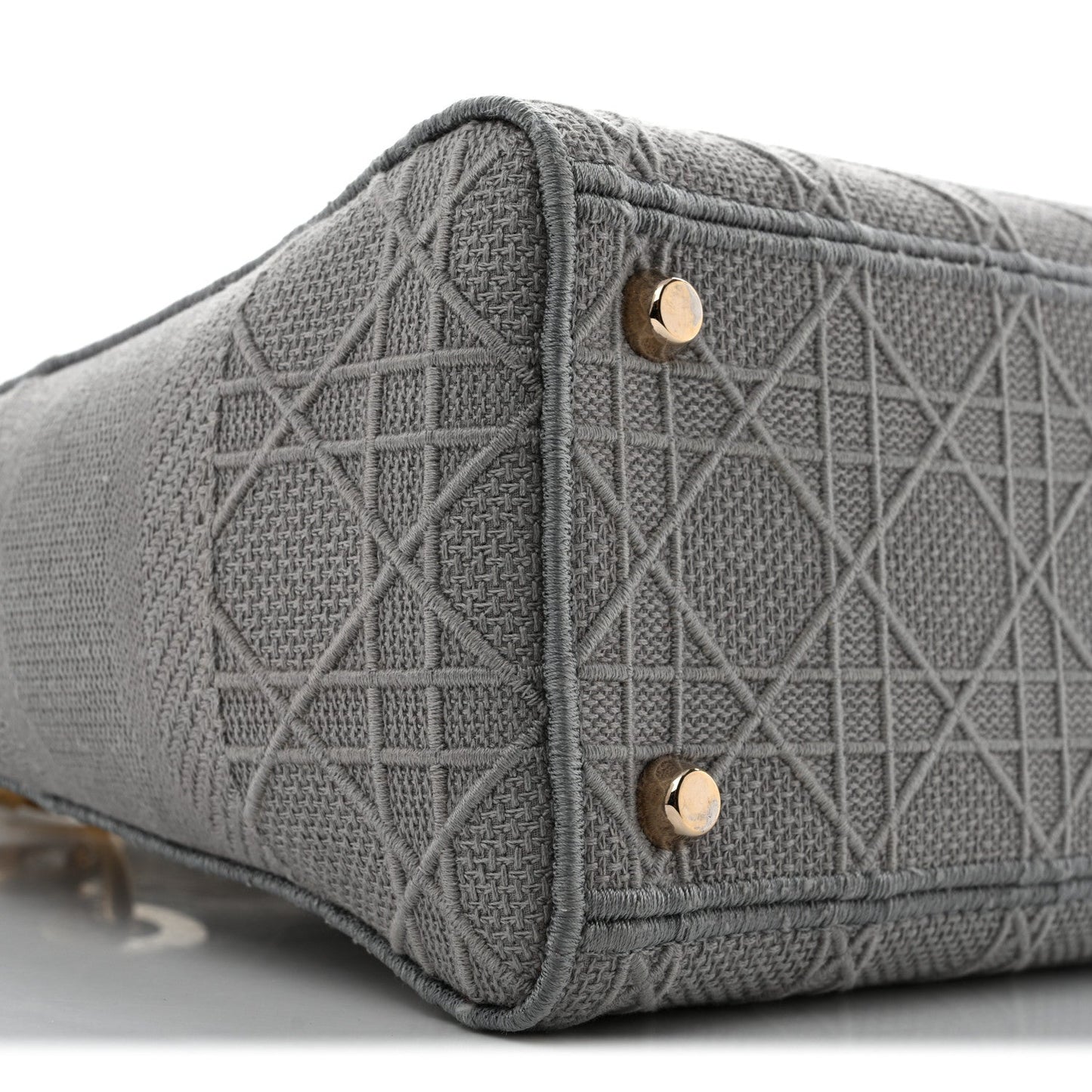 Canvas Embroidered Cannage Medium Lady D-Lite Gray
