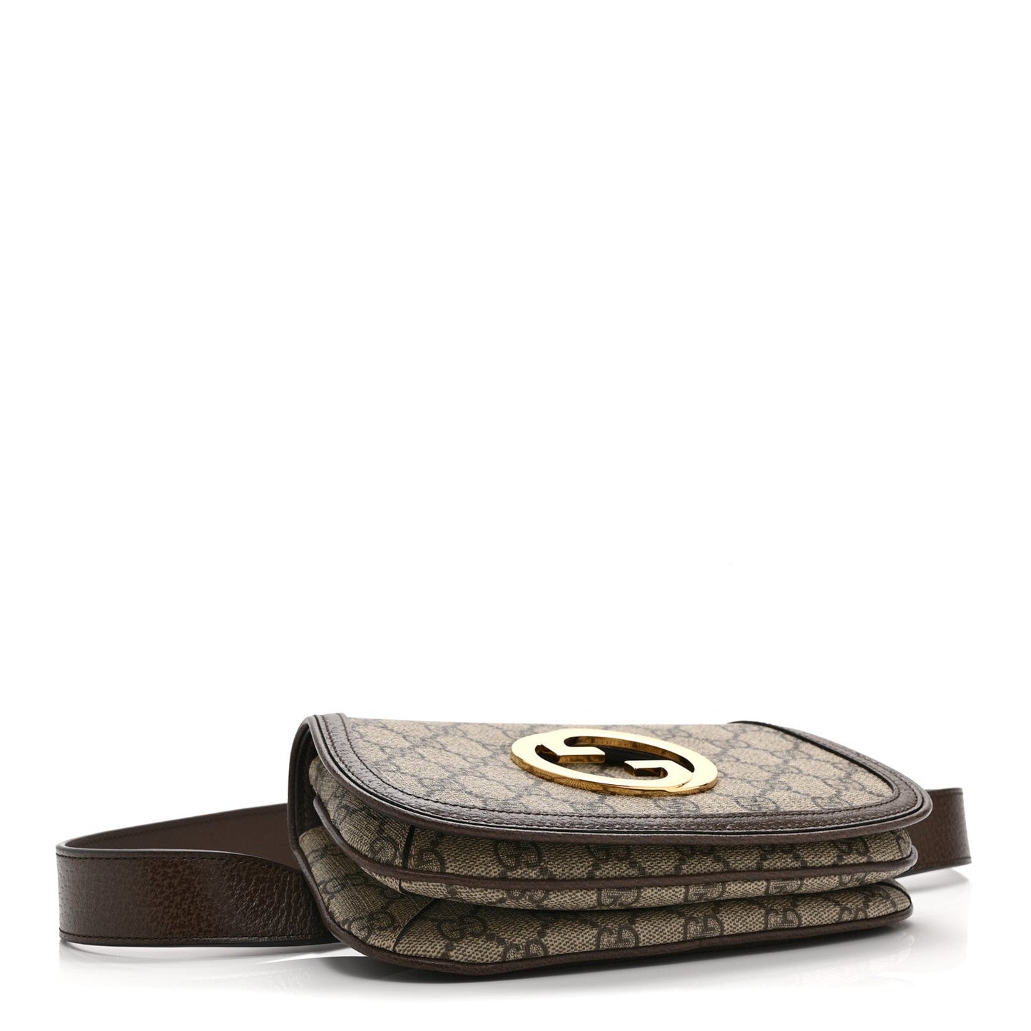 GG Supreme Monogram Textured Dollar Calfskin Blondie Belt Bag 85 34 Beige Ebony New Acero