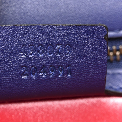 Velvet Matelasse GG Marmont Clutch Cobalt Blue