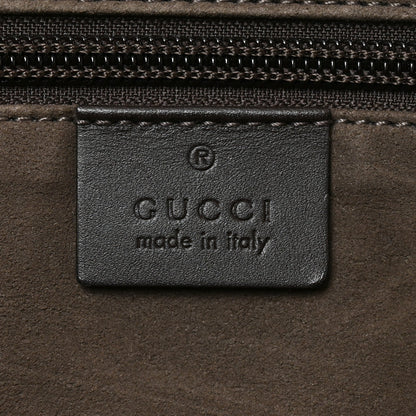 GG Supreme Monogram Medium Zippered Tote Dark Brown