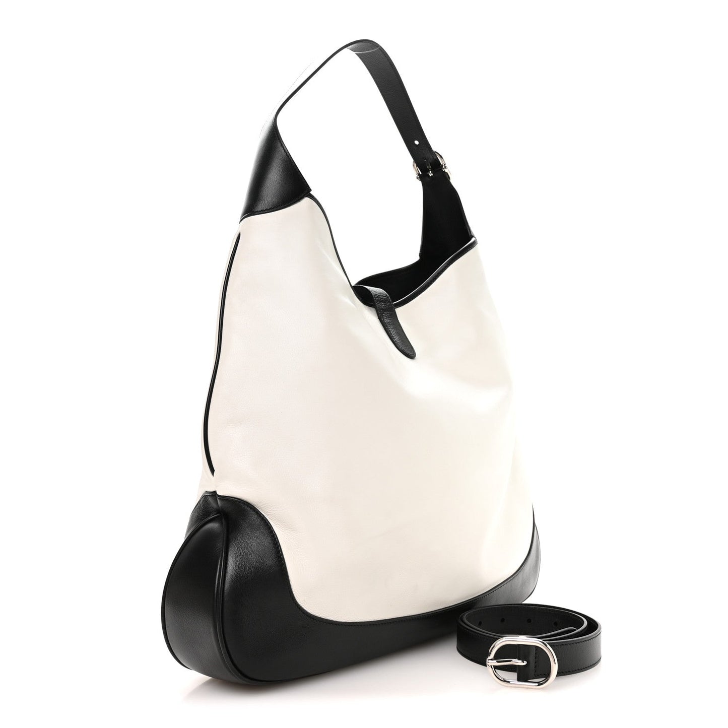 Calfskin Large Jackie 1961 Shoulder Bag Black White
