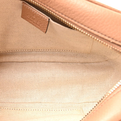 Pebbled Calfskin Small Soho Disco Bag Camelia