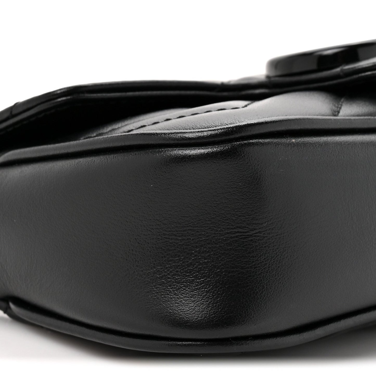 Calfskin Matelasse Monochrome GG Marmont Chain Belt Bag Black
