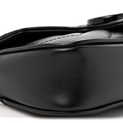 Calfskin Matelasse Monochrome GG Marmont Chain Belt Bag Black