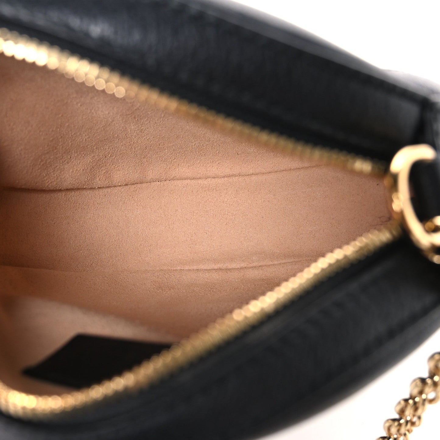Grained Calfskin Web Mini Ophidia Round Shoulder Bag Black