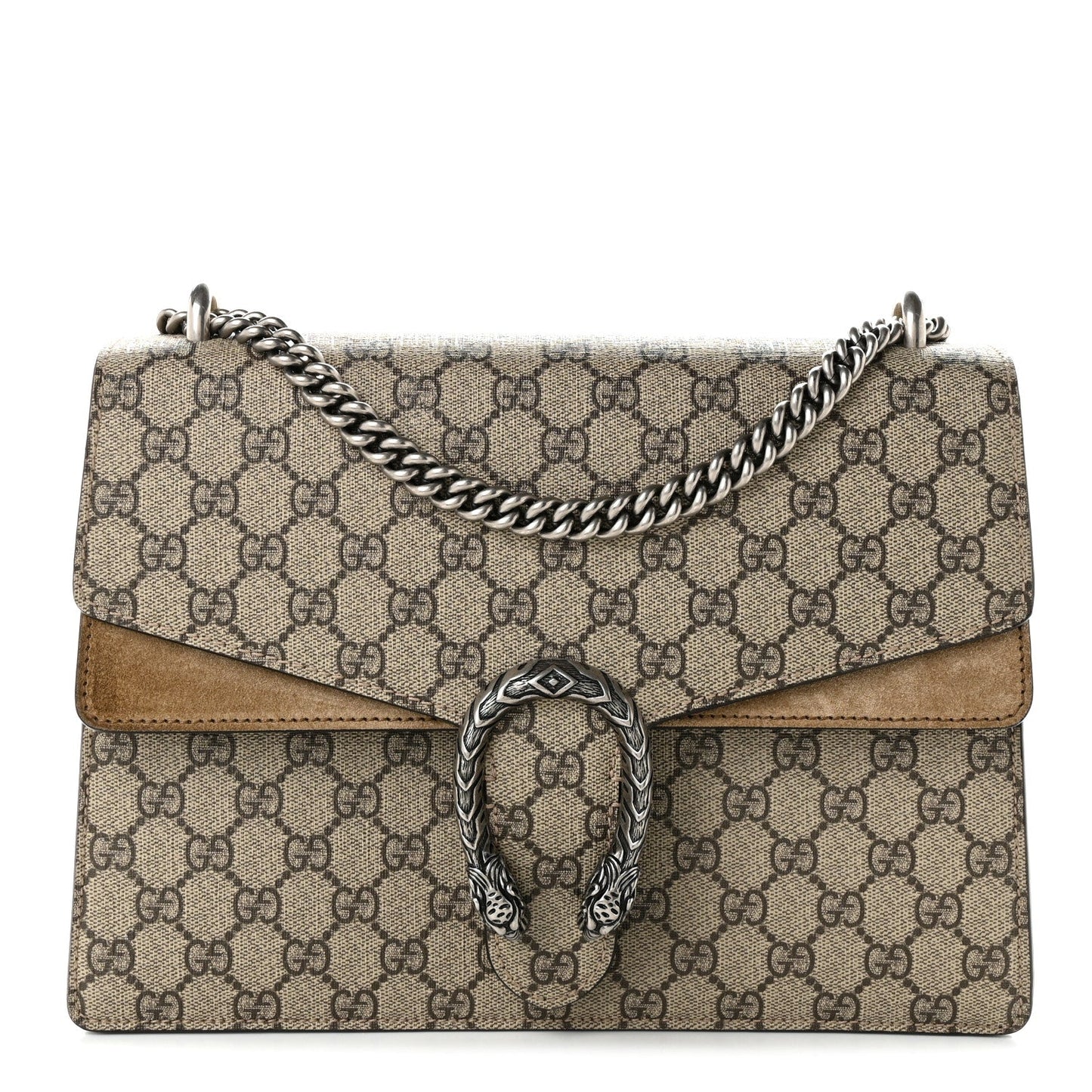 GG Supreme Monogram Medium Dionysus Shoulder Bag Taupe
