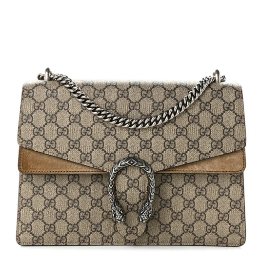 GG Supreme Monogram Medium Dionysus Shoulder Bag Taupe