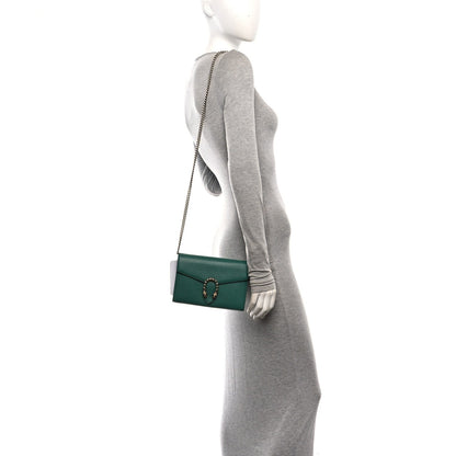 Calfskin Mini Dionysus Chain Wallet Emerald