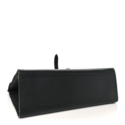 Calfskin Medium GG Marmont Top Handle Bag Black