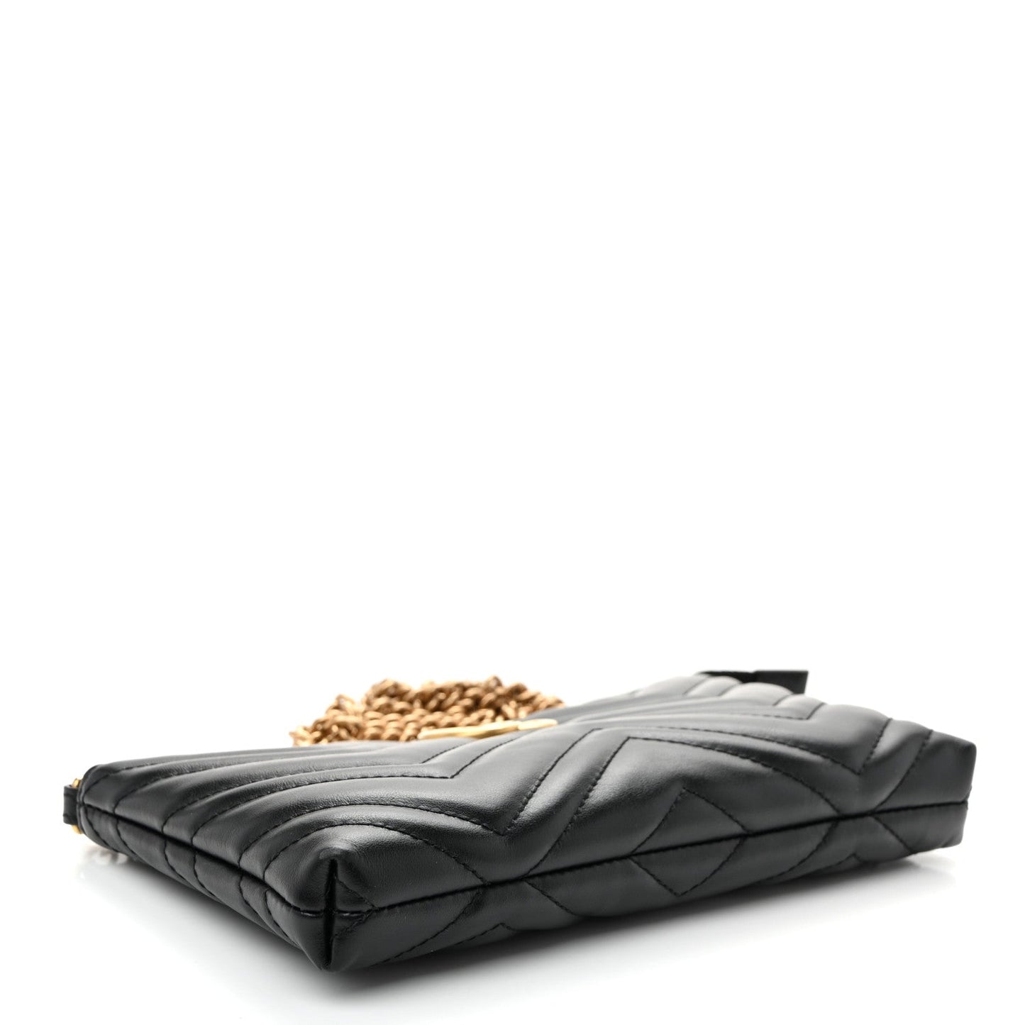 Calfskin Matelasse Mini GG Marmont Chain Bag Black