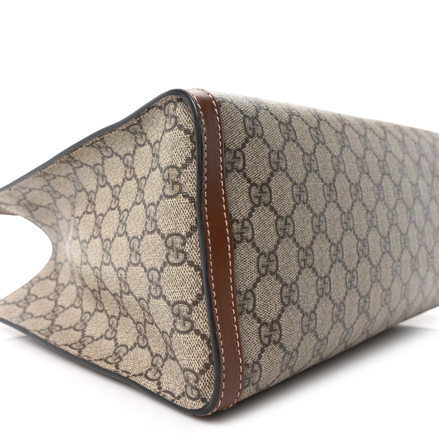 GG Supreme Monogram Medium Padlock Tote Beige Cuir