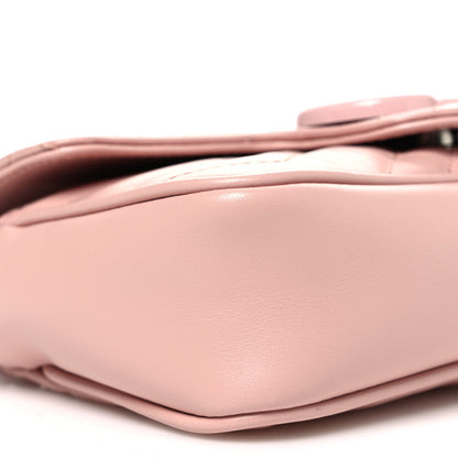 Calfskin Matelasse Monochrome GG Marmont Chain Belt Bag Perfect Pink