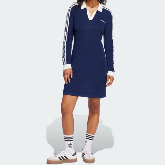 Adidas Originals POLO DRESS WOMen’s - INDIGO BLUE /WHITE