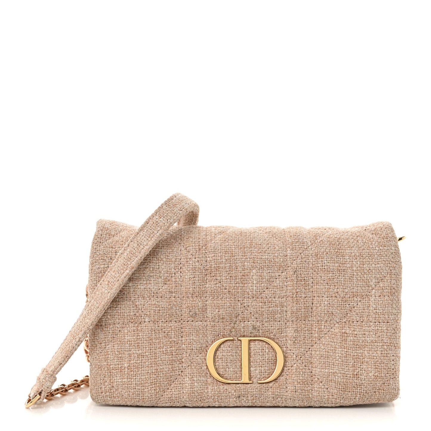 Linen Macrocannage Mini Caro Bag Rose