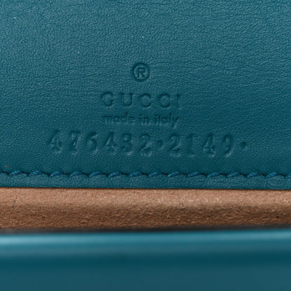 Velvet Super Mini Dionysus Shoulder Bag Pavone Cyan