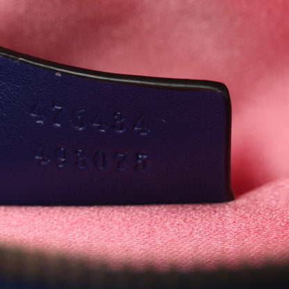 Velvet Matelasse GG Marmont Belt Bag 75 30 Cobalt Blue