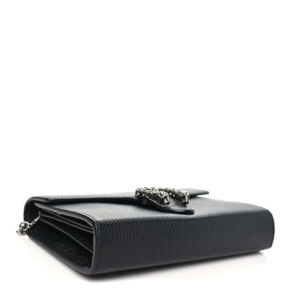 Calfskin Mini Dionysus Chain Wallet Black