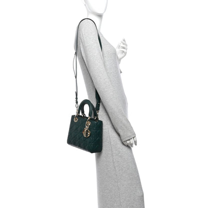 Lambskin Cannage Small My ABCDior Lady Dior Dark Green