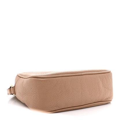 Pebbled Calfskin Small Soho Disco Bag Camelia