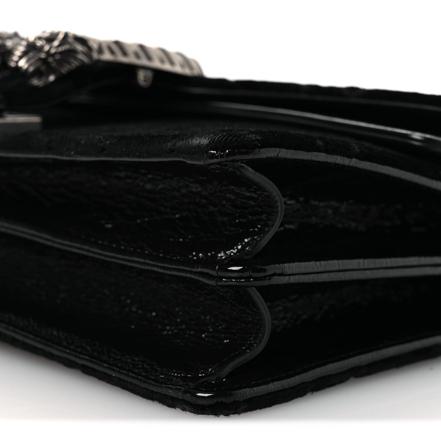 Velvet GG Monogram Small Dionysus Shoulder Bag Black