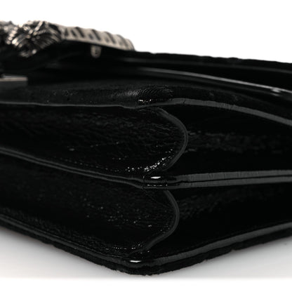 Velvet GG Monogram Small Dionysus Shoulder Bag Black