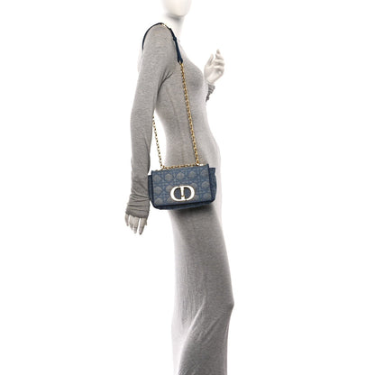 Denim Cannage Small Caro Bag Blue