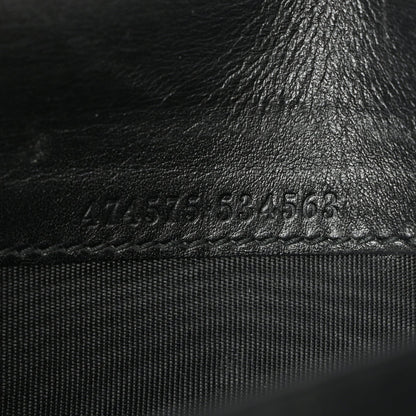 Calfskin Matelasse GG Marmont Chain Wallet Black