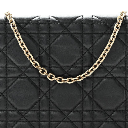 Lambskin Cannage Lady Dior Pouch Black