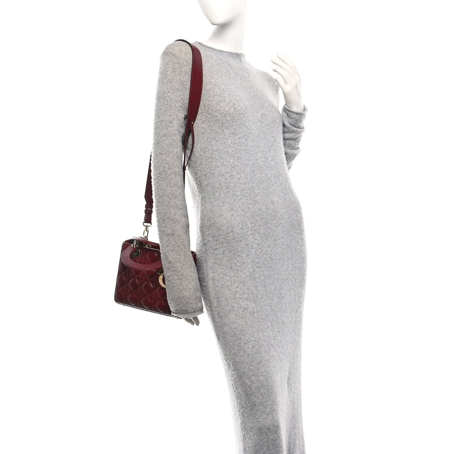 Lambskin Cannage Small My ABCDior Lady Bordeaux