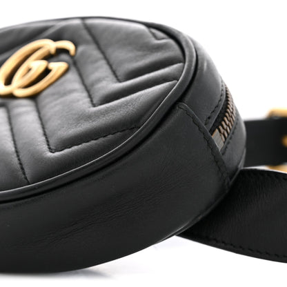 Calfskin Matelasse GG Marmont Belt Bag 75 30 Black