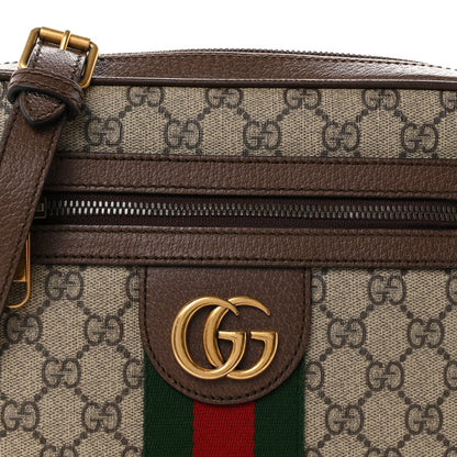 GG Supreme Monogram Web Small Ophidia Messenger Bag Brown
