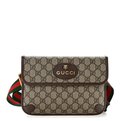 GG Supreme Monogram Neo Vintage Web Belt Bag Brown