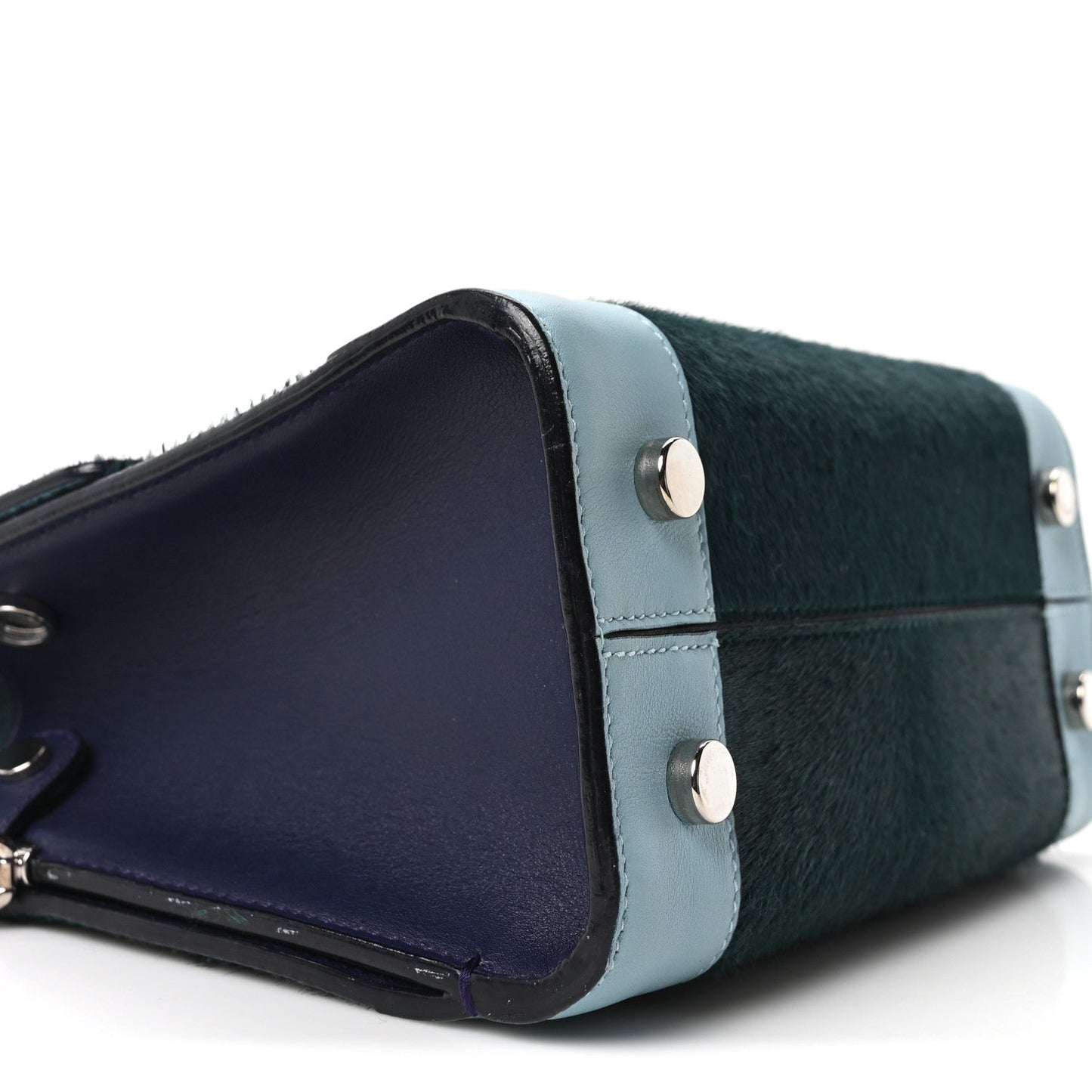 Calf Hair Calfskin Tri-Color Mini Diorever Flap Green