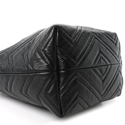 Nappa Chevron Matelasse Small GG Marmont Tote Bag Black