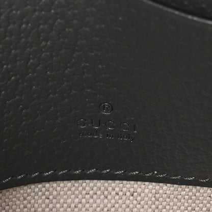 GG Supreme Monogram Textured Dollar Calfskin Mini Ophidia Bag Graphite Grey