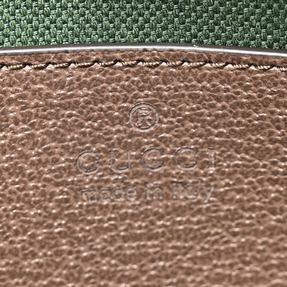 GG Supreme Monogram Textured Dollar Calfskin Web Mini Ophidia Shoulder Bag Beige Ebony New Acero