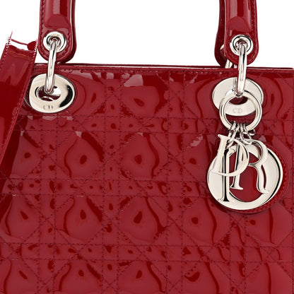 Patent Cannage Medium Lady Dior Red