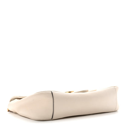 Calfskin Matelasse Small GG Marmont Shoulder Bag White