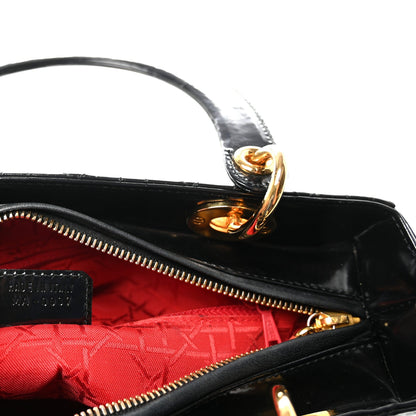 Patent Cannage Medium Lady Dior Black