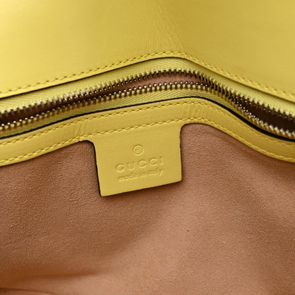 Calfskin Matelasse Small GG Marmont Shoulder Bag Banana