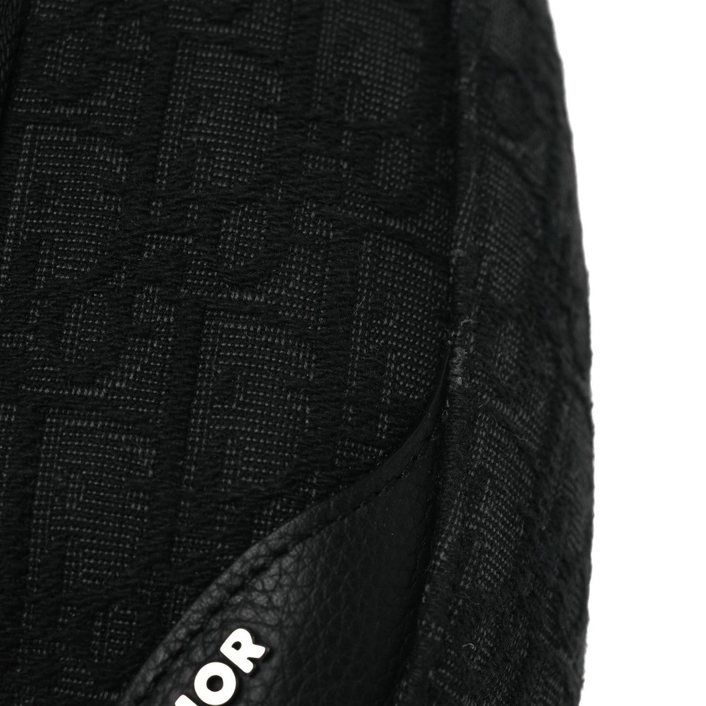 Grained Calfskin Oblique Scarab Sling Bag Black