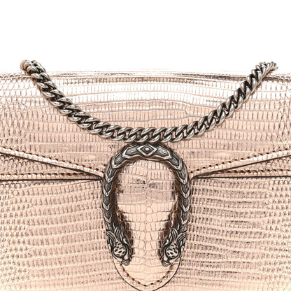 Metallic Lizard Super Mini Dionysus Bag Rame