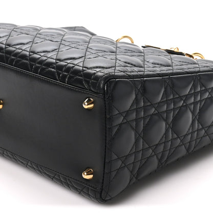Lambskin Cannage Large Lady Dior Black
