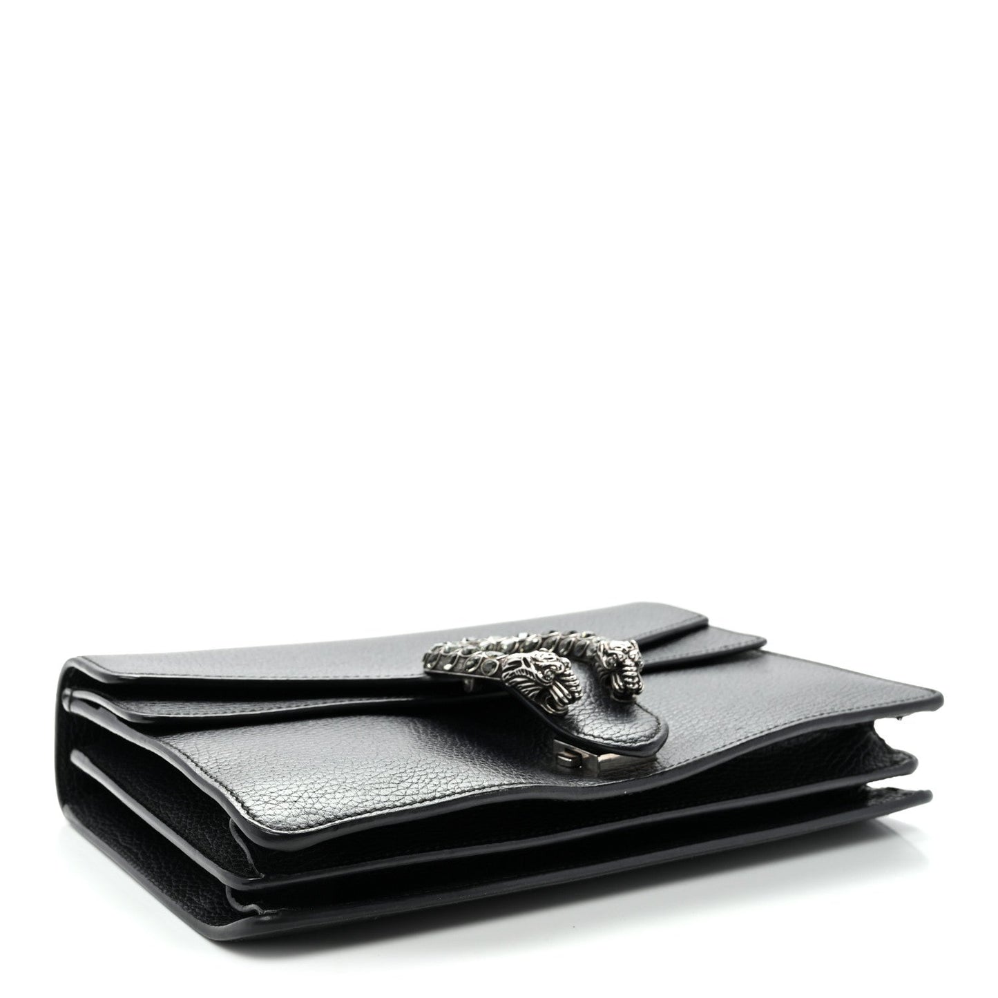 Pebbled Calfskin Small Dionysus Shoulder Bag Black