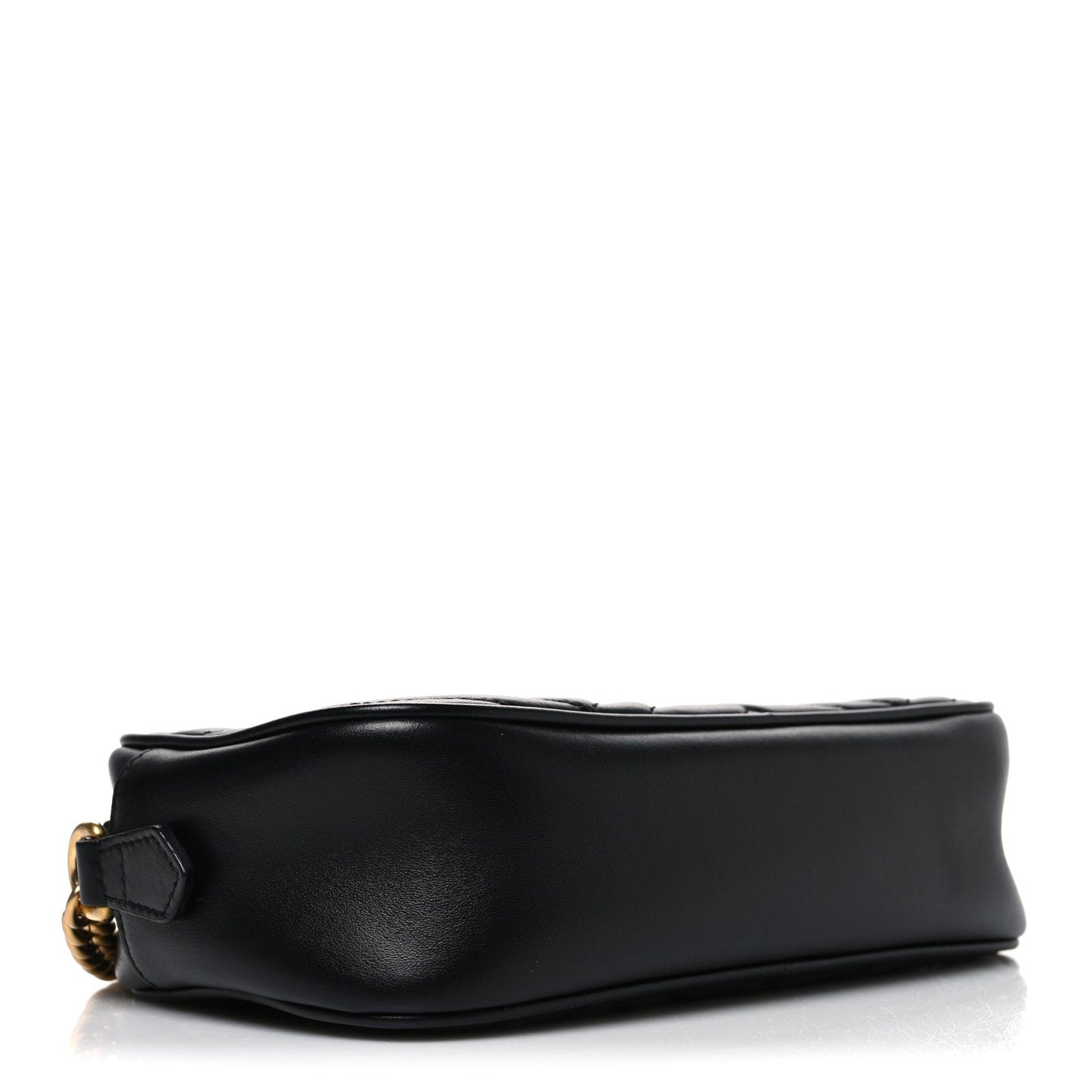 Calfskin Matelasse Small GG Marmont Chain Shoulder Bag Black