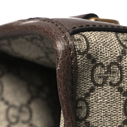 GG Supreme Monogram Textured Dollar Calfskin Web Ophidia Savoy Garment Bag Beige Ebony New Acero
